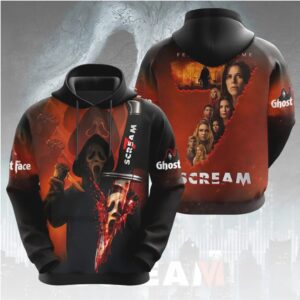 Scream Ghostface Horror Movie Graphic Vintage 90s Slasher Film Fan Hoodie Scream Ghostface Horror Movie Graphic Vintage 90s Slasher Film Fan Hoodie