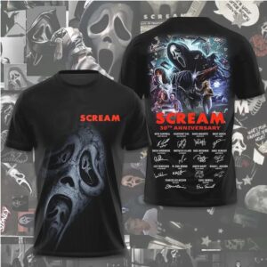 Scream Movie 30th Anniversary Ghostface Horror Slasher Signature Series T Shirt