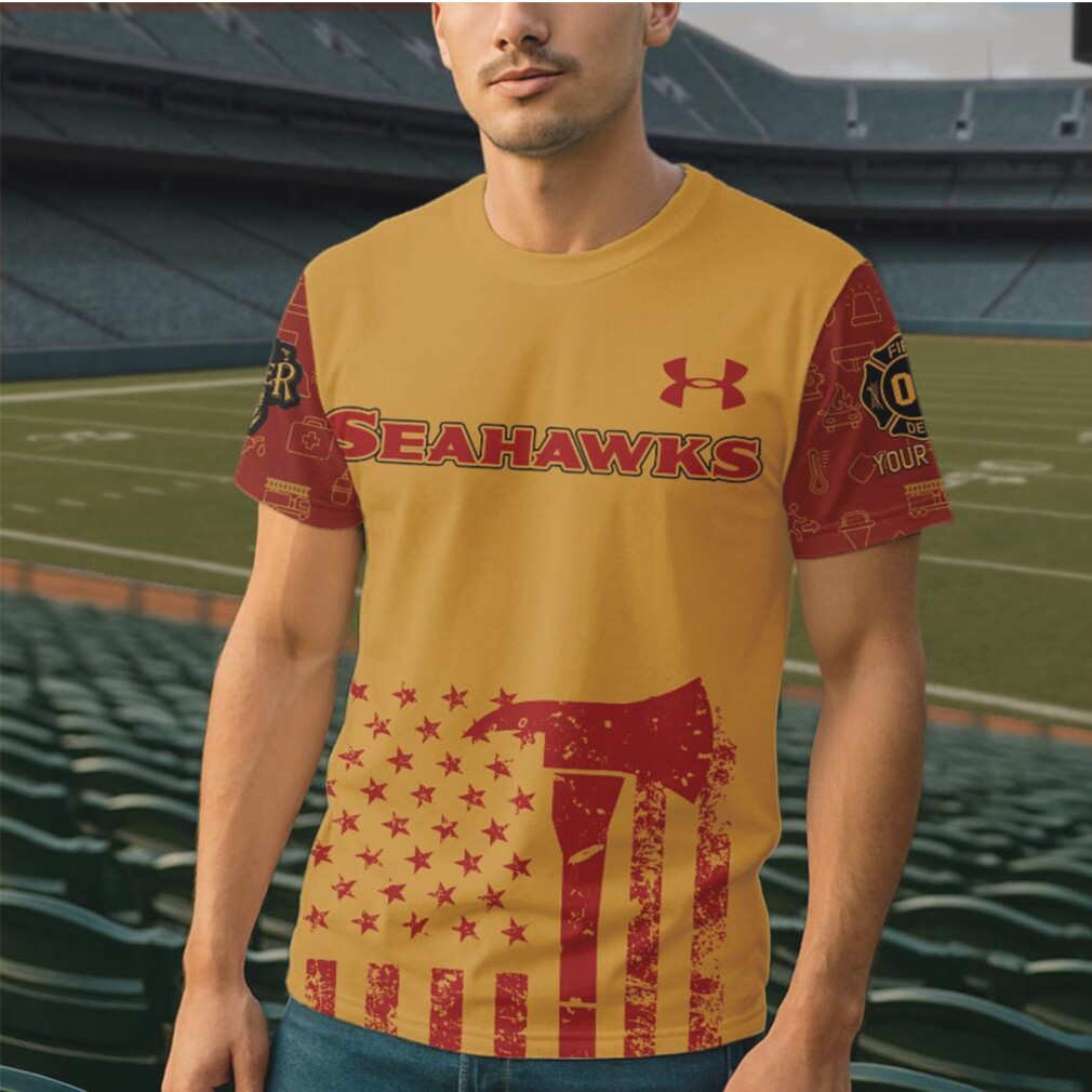 Seattle Fire Dept 9 11 Never Forget Firefighter Tribute Seahawks Logo Graphic T Shirt Seattle Fire Dept 9 11 Never Forget Firefighter Tribute Seahawks Logo Graphic T Shirt