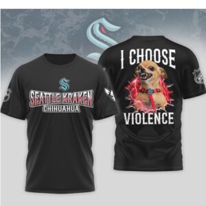 Seattle Kraken Chihuahua I Choose Violence Funny Game Day Shirt