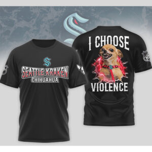 Seattle Kraken Chihuahua I Choose Violence Funny Game Day Shirt