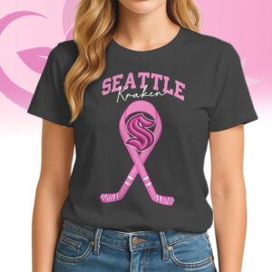 Seattle Kraken Puck Breast Cancer Pink Ribbon Hockey Fan Vintage Style Shirt Seattle Kraken Puck Breast Cancer Pink Ribbon Hockey Fan Vintage Style Shirt