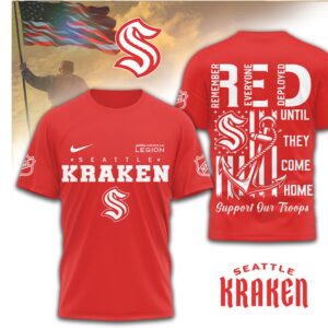 Seattle Kraken R.E.D. Friday Military Support Remember Everyone Deployed NHL Shirt