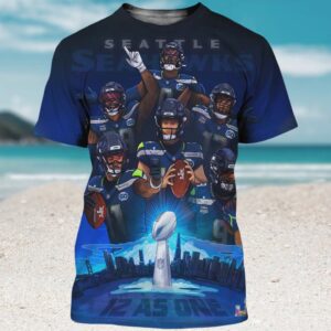 Seattle Seahawks 12 As One Super Bowl LX Champions Team Shirt