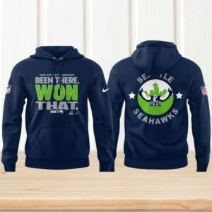 Seattle Seahawks 2025 NFC West Champions Been There Won That Navy Hoodie Seattle Seahawks 2025 NFC West Champions Been There Won That Navy Hoodie