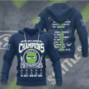 Seattle Seahawks 2025 NFC West Division Champions Number One Seed Hoodie Seattle Seahawks 2025 NFC West Division Champions Number One Seed Hoodie