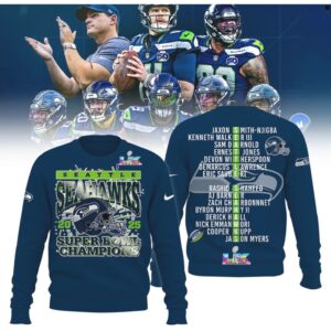 Seattle Seahawks 2025 Super Bowl Champions Roster List Graphic T Shirt Seattle Seahawks 2025 Super Bowl Champions Roster List Graphic T Shirt