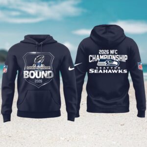 Seattle Seahawks 2026 NFC Championship Bound Performance Navy Pullover Fan Hoodie