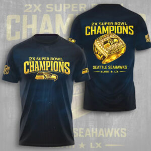 Seattle Seahawks 2X Super Bowl Champions Championship Ring Fan Hoodie