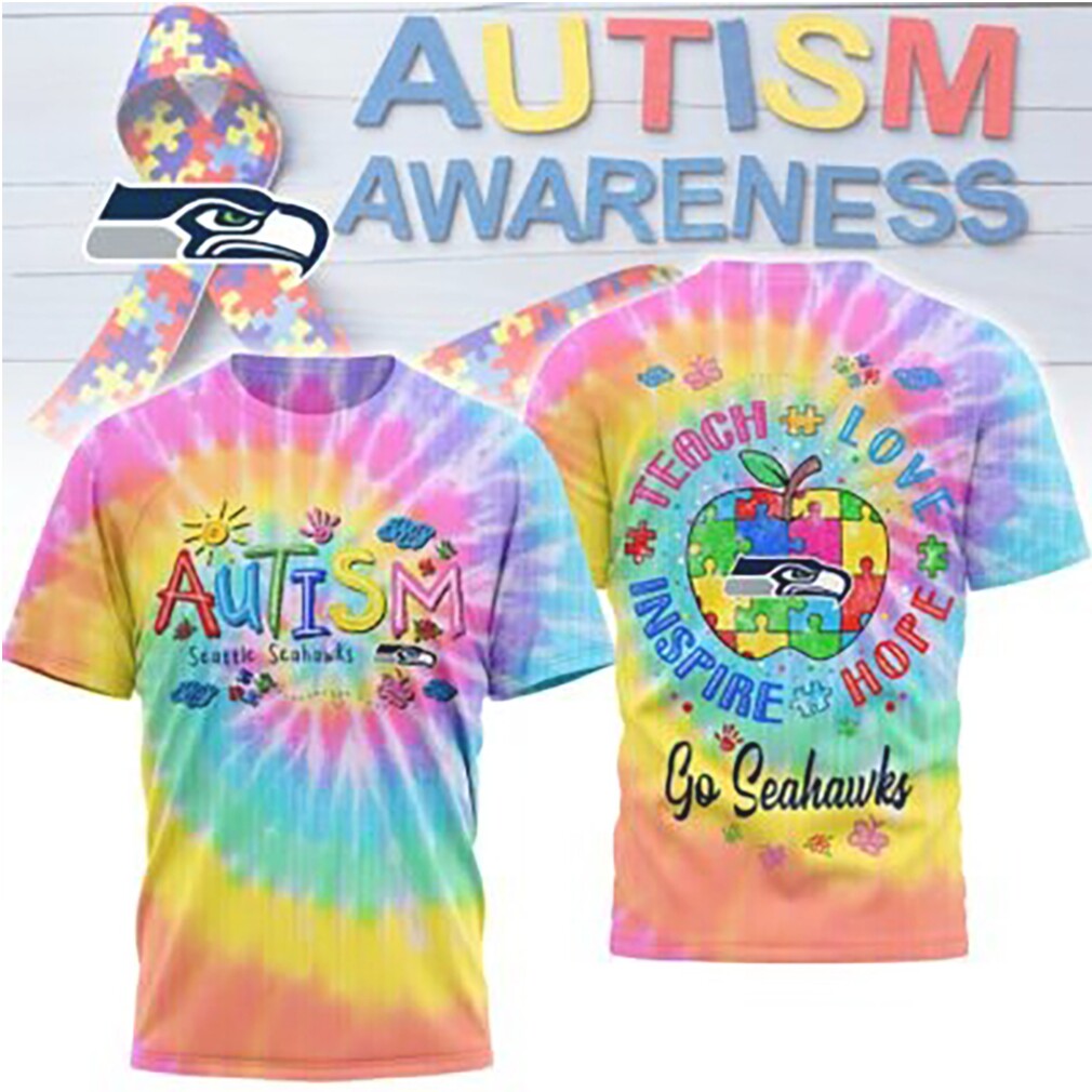 Seattle Seahawks Autism Awareness Teach Love Hope Puzzle NFL Fan T Shirt Seattle Seahawks Autism Awareness Teach Love Hope Puzzle NFL Fan T Shirt