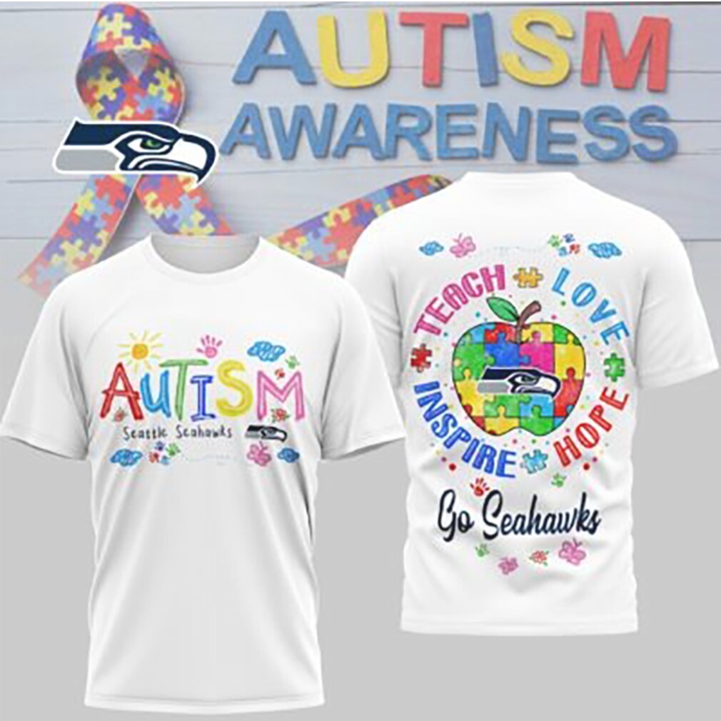 Seattle Seahawks Autism Awareness Teach Love Hope Puzzle NFL Fan T Shirt Seattle Seahawks Autism Awareness Teach Love Hope Puzzle NFL Fan T Shirt