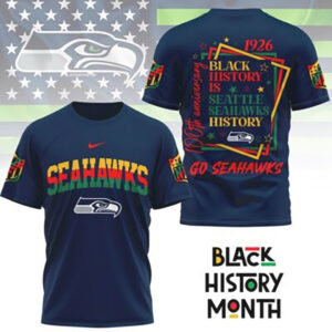Seattle Seahawks Black History Month 1926 Anniversary Football Fan T Shirt