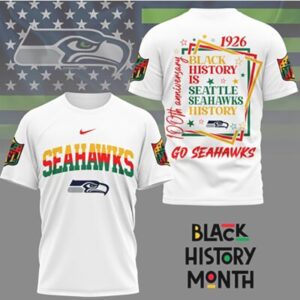 Seattle Seahawks Black History Month 1926 Anniversary Football Fan T Shirt