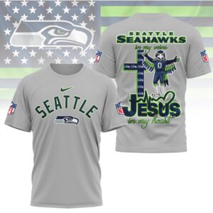 Seattle Seahawks Jesus In My Heart Religious Christian Faith Football Fan T Shirt Seattle Seahawks Jesus In My Heart Religious Christian Faith Football Fan T Shirt