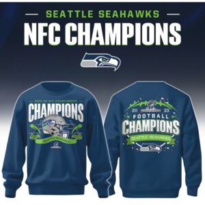 Seattle Seahawks NFC Champions 2025 26 Football Helmet Graphic Hoodie Seattle Seahawks NFC Champions 2025 26 Football Helmet Graphic Hoodie