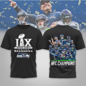 Seattle Seahawks NFC Champions Super Bowl LIX NFL Fan Gear tshirt Seattle Seahawks NFC Champions Super Bowl LIX NFL Fan Gear tshirt