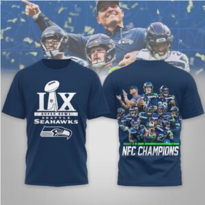 Seattle Seahawks NFC Champions Super Bowl LIX NFL Fan Gear tshirt