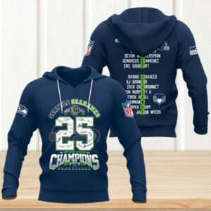 Seattle Seahawks NFC West Champions 2025 Signature Commemorative Pullover Hoodie Seattle Seahawks NFC West Champions 2025 Signature Commemorative Pullover Hoodie