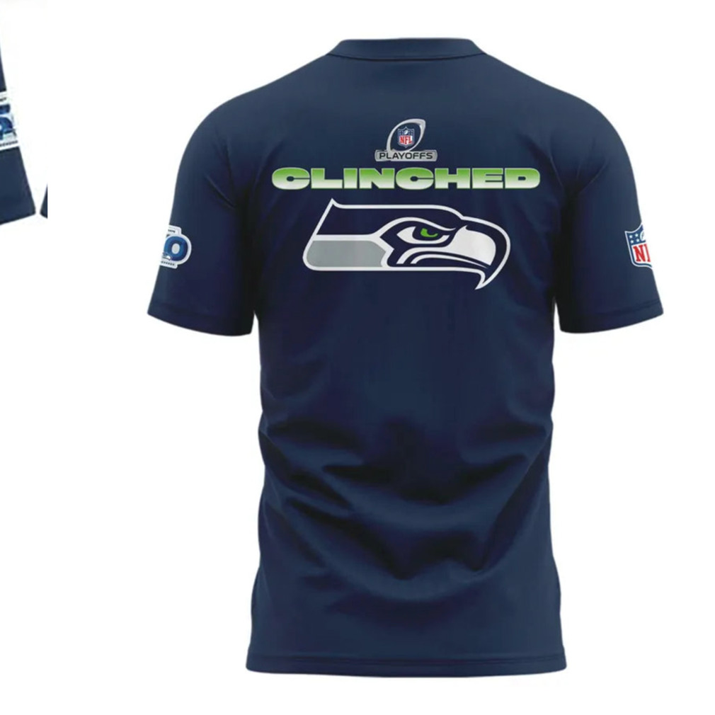 Seattle Seahawks NFL Playoffs Clinched Victory Fan T Shirt Seattle Seahawks NFL Playoffs Clinched Victory Fan T Shirt