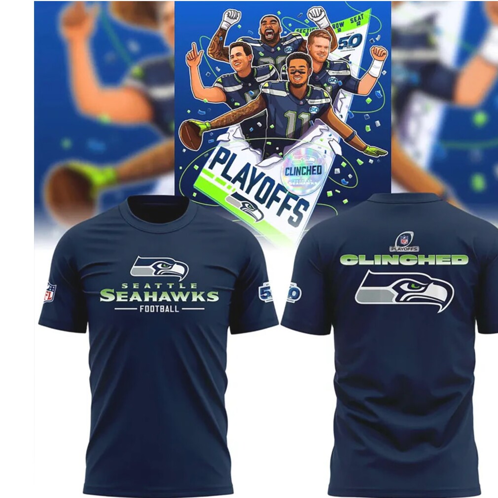 Seattle Seahawks NFL Playoffs Clinched Victory Fan T Shirt Seattle Seahawks NFL Playoffs Clinched Victory Fan T Shirt