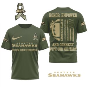 Seattle Seahawks Salute To Service Military Appreciation Olive Green Hoodie