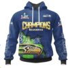 Seattle Seahawks 2025 NFC Conference Champions Helmet Graphic Hoodie Seattle Seahawks 2025 NFC Conference Champions Helmet Graphic Hoodie