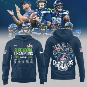 Seattle Seahawks Super Bowl LIX Champions 2026 Team Roster Signature Congrats Seahawks Hoodie