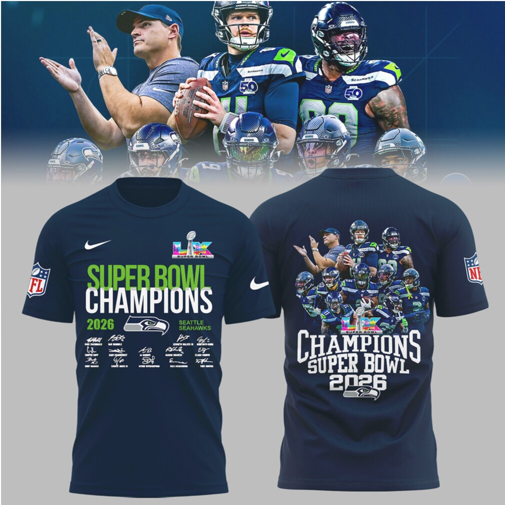 Seattle Seahawks Super Bowl LIX Champions 2026 Team Roster Signature Congrats Seahawks Hoodie Seattle Seahawks Super Bowl LIX Champions 2026 Team Roster Signature Congrats Seahawks Hoodie