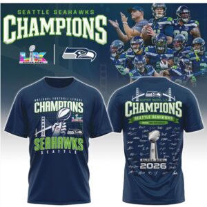 Seattle Seahawks Super Bowl LX 2026 Champions Signature Roster Hoodie