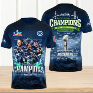 Seattle Seahawks Super Bowl LX Champions 2025 Commemorative NFL Fan tshirt Seattle Seahawks Super Bowl LX Champions 2025 Commemorative NFL Fan tshirt