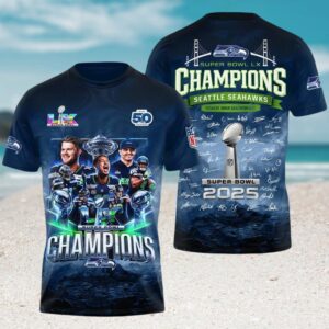 Seattle Seahawks Super Bowl LX Champions 2025 Commemorative NFL Fan tshirt