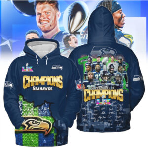Seattle Seahawks Super Bowl LX Champions 2026 Graphic T Shirt