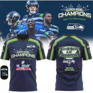 Seattle Seahawks Super Bowl LX Champions 2026 Neon Green Graphic Fan Hoodie