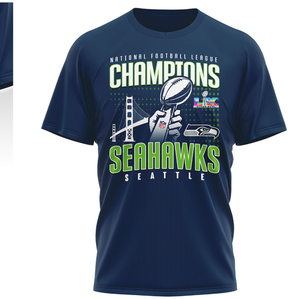 Seattle Seahawks Super Bowl LX Champions 2026 Roster Signatures Graphic Shirt Seattle Seahawks Super Bowl LX Champions 2026 Roster Signatures Graphic Shirt