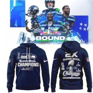 Seattle Seahawks Super Bowl LX Champions 2026 Trophy History Hoodie