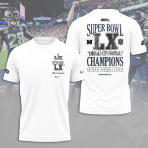 Seattle Seahawks Super Bowl LX Champions Football Hoodie