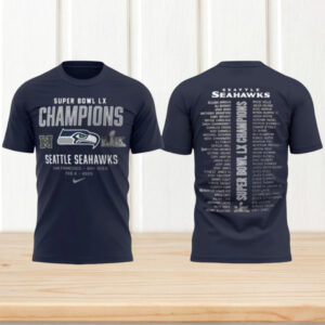 Seattle Seahawks Super Bowl LX Champions Navy San Francisco Bay Area Victory Shirt Seattle Seahawks Super Bowl LX Champions Navy San Francisco Bay Area Victory Shirt
