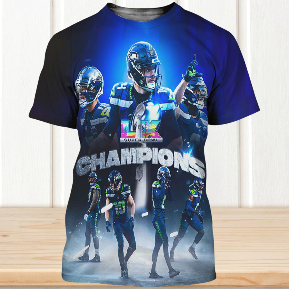 Seattle Seahawks Super Bowl LX Champions Roster Commemorative Victory Fan Shirt Seattle Seahawks Super Bowl LX Champions Roster Commemorative Victory Fan Shirt