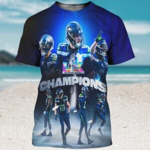 Seattle Seahawks Super Bowl LX Champions Roster Commemorative Victory Fan Shirt