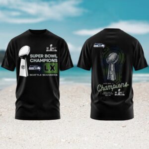 Seattle Seahawks Super Bowl LX Champions Santa Clara Trophy Shirt