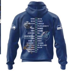 Seattle Seahawks Super Bowl LX Champions Skyline Roster List Graphic Hoodie