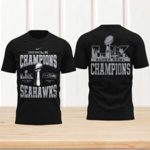 Seattle Seahawks Super Bowl LX Champions Trophy T Shirt Seattle Seahawks Super Bowl LX Champions Trophy T Shirt