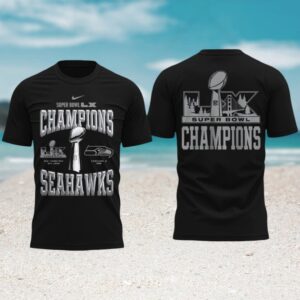Seattle Seahawks Super Bowl LX Champions Trophy T Shirt