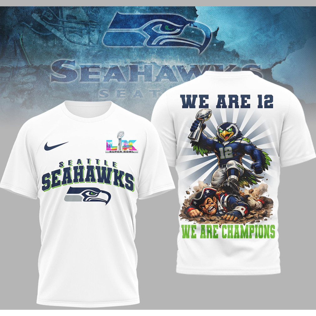 Seattle Seahawks Super Bowl LX Champions We Are 12 Victory Mascot T Shirt Seattle Seahawks Super Bowl LX Champions We Are 12 Victory Mascot T Shirt