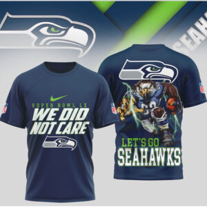 Seattle Seahawks Super Bowl LX We Did Not Care Eagle Football Graphic Shirt