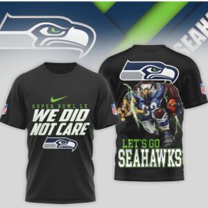 Seattle Seahawks Super Bowl LX We Did Not Care Eagle Football Graphic Shirt