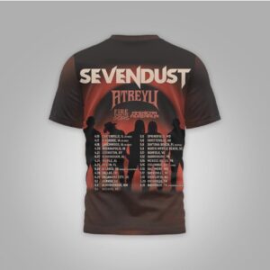 Sevendust Atreyu Fire From The Gods 2026 World Tour Concert tshirt Sevendust Atreyu Fire From The Gods 2026 World Tour Concert tshirt