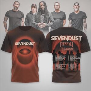 Sevendust Atreyu Fire From The Gods 2026 World Tour Concert tshirt