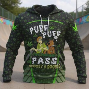 Shaggy Scooby Doo Puff Puff Pass Hoodie Cartoon 420 Doobie tshirt