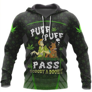 Shaggy Scooby Doo Puff Puff Pass Hoodie Cartoon 420 Doobie tshirt